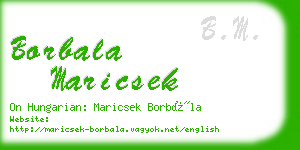 borbala maricsek business card